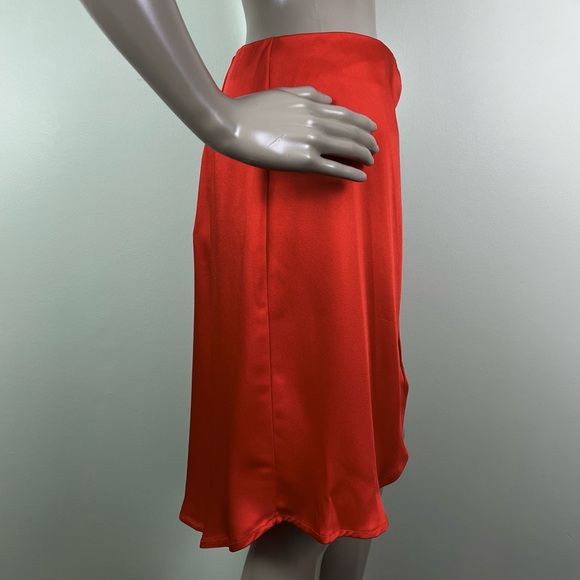 NEW NONCHALANT THE LABEL ORANGE WRAP MINI SKIRT - Picture 5 of 8